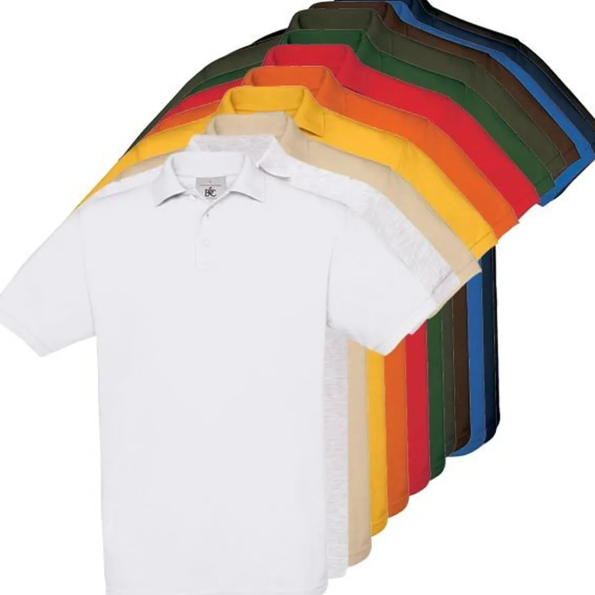 B&C Poloshirt einfarbig aus Baumwolle