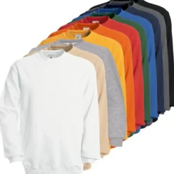 B&C Sweatshirt einfarbig mit Rundhalsausschnitt