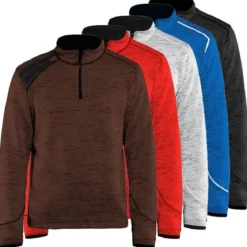 Blakläder gestrickter half-zip Pullover 4943