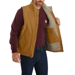 Carhartt Mock Neck Winterweste mit Webpelzfutter