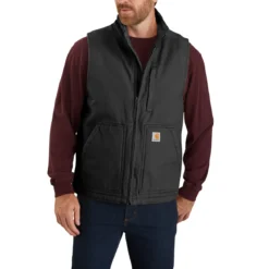 Carhartt Mock Neck Winterweste mit Webpelzfutter