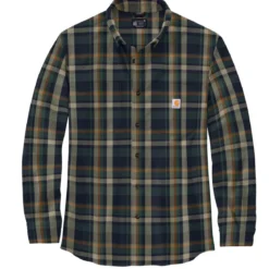 Carhartt Relaxed Fit Flannel Long-Sleeve Plaid Shirt