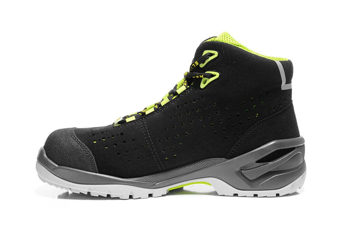 Elten IMPULSE green Mid ESD S1PS Mikrofaser-Schnürstiefel