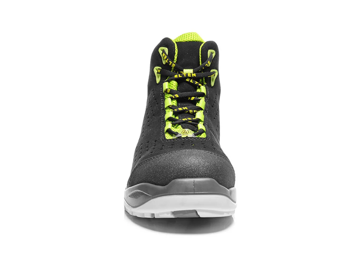 Elten IMPULSE green Mid ESD S1PS Mikrofaser-Schnürstiefel