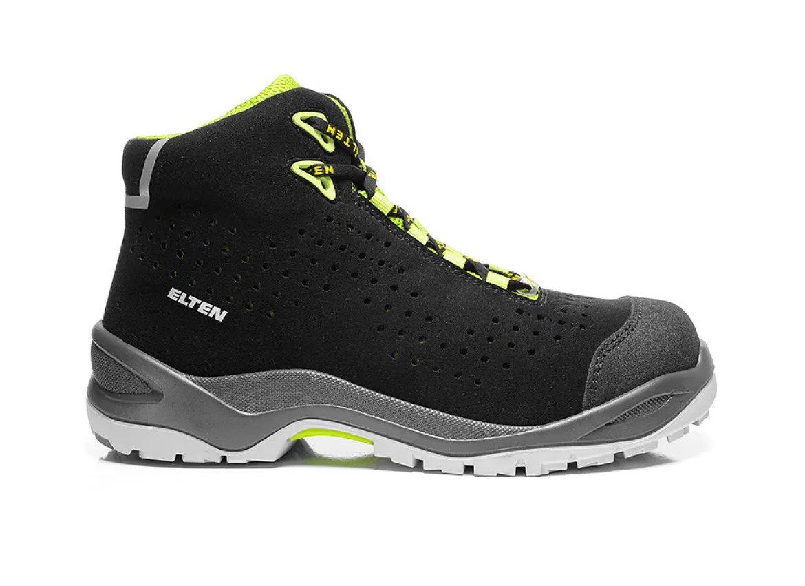 Elten IMPULSE green Mid ESD S1PS Mikrofaser-Schnürstiefel