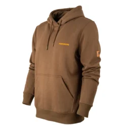 FORSBERG brauner Hoodie mit Logo auf Brust und Rücken