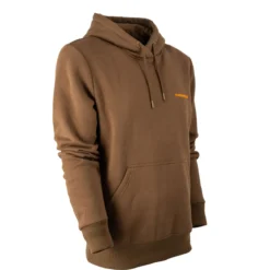 FORSBERG brauner Hoodie mit Logo auf Brust und Rücken