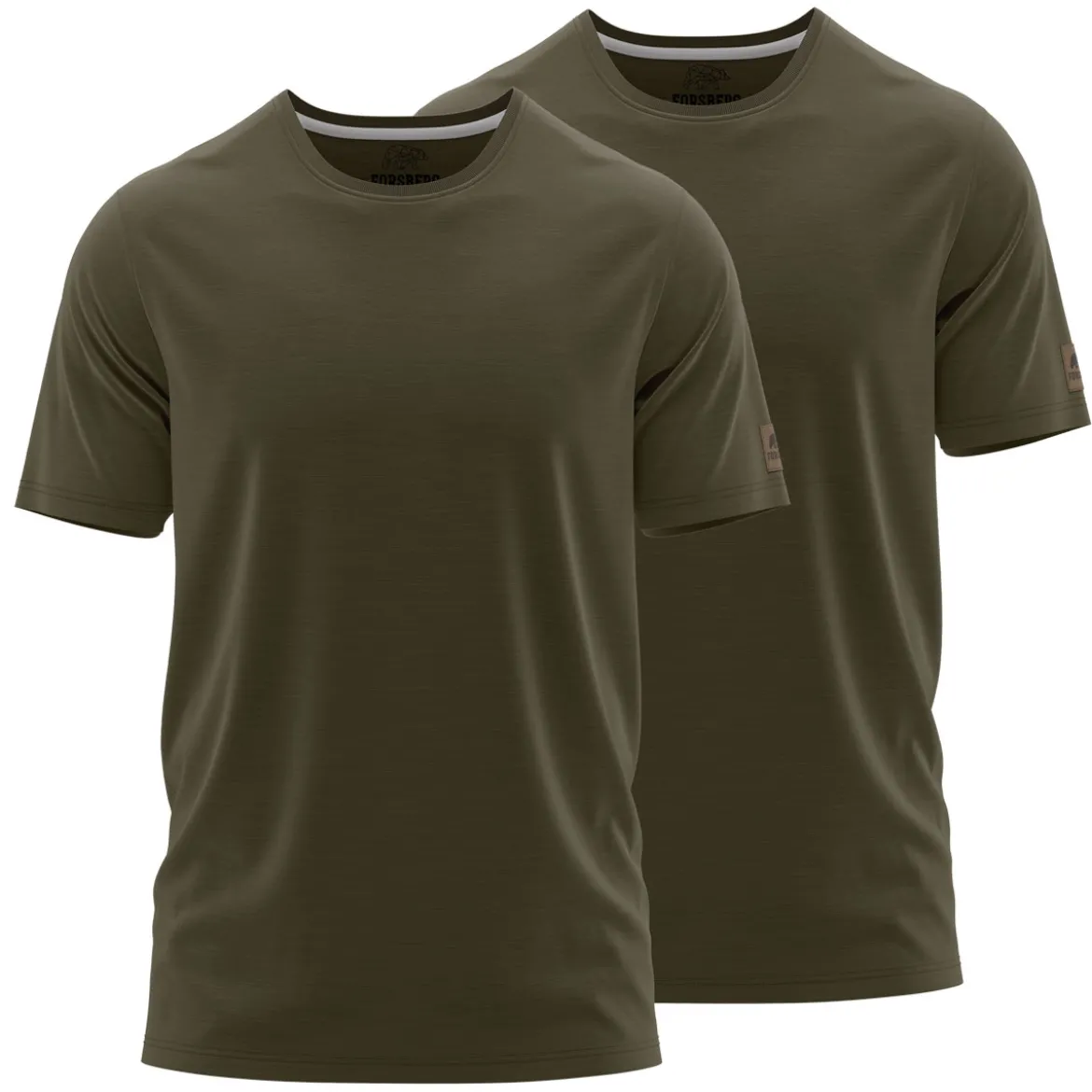 FORSBERG einfarbiges T-Shirt im Doppelpack