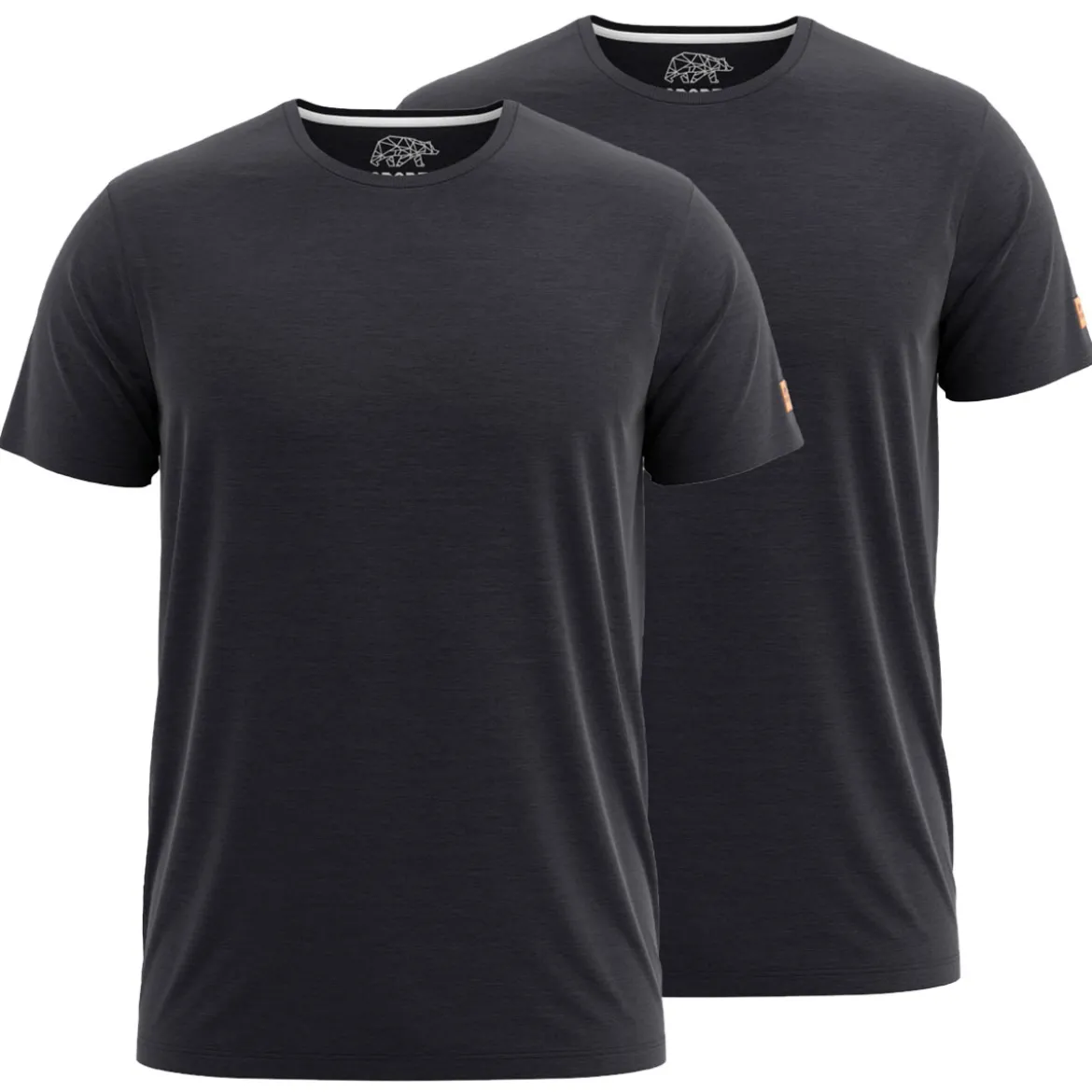 FORSBERG einfarbiges T-Shirt im Doppelpack