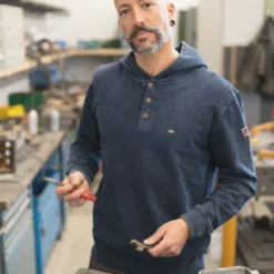 FORSBERG Hoodie im Denim-Look
