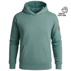 FORSBERG Hoodie mit gesticktem Polygonbär