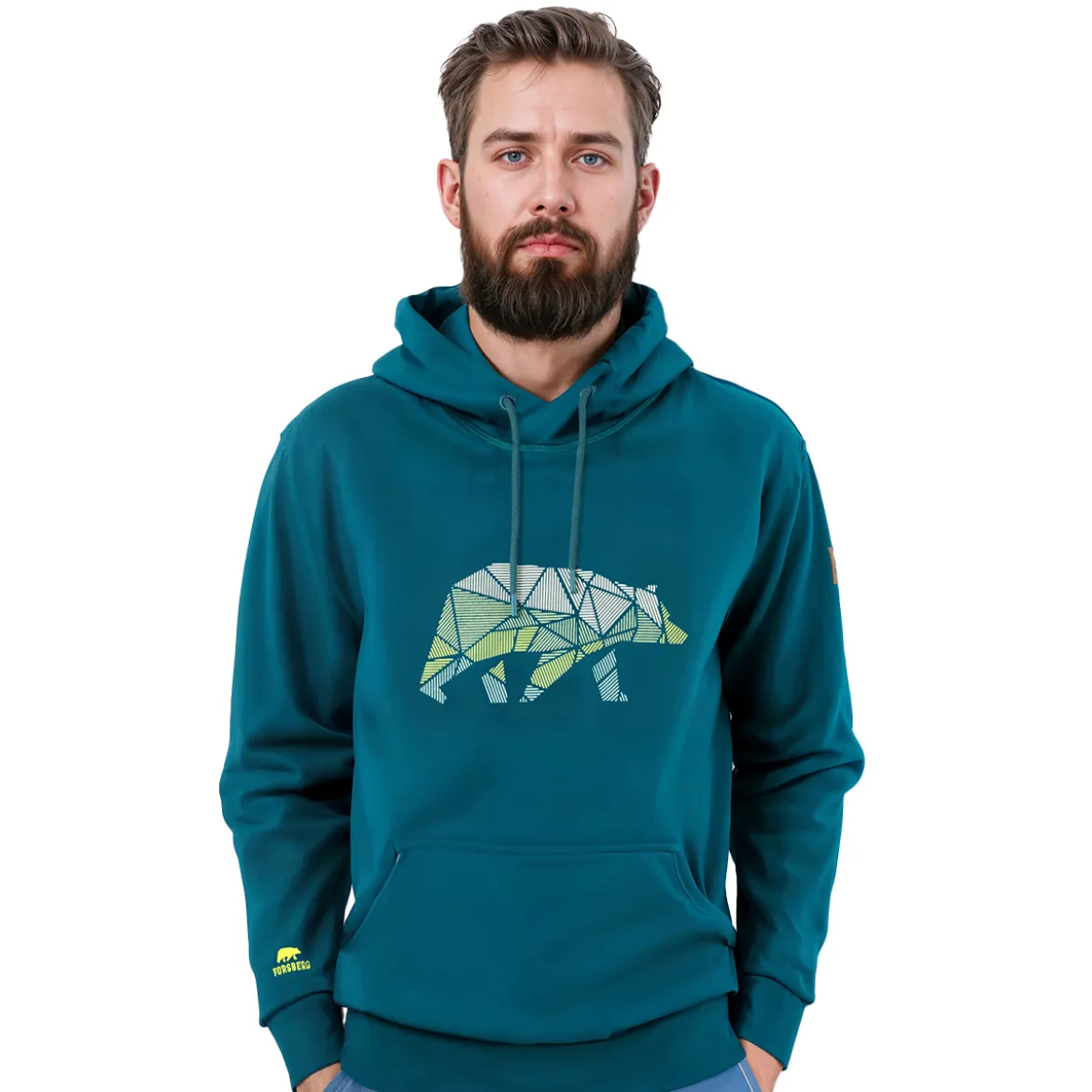 FORSBERG Hoodie mit gestreiftem Brustlogo