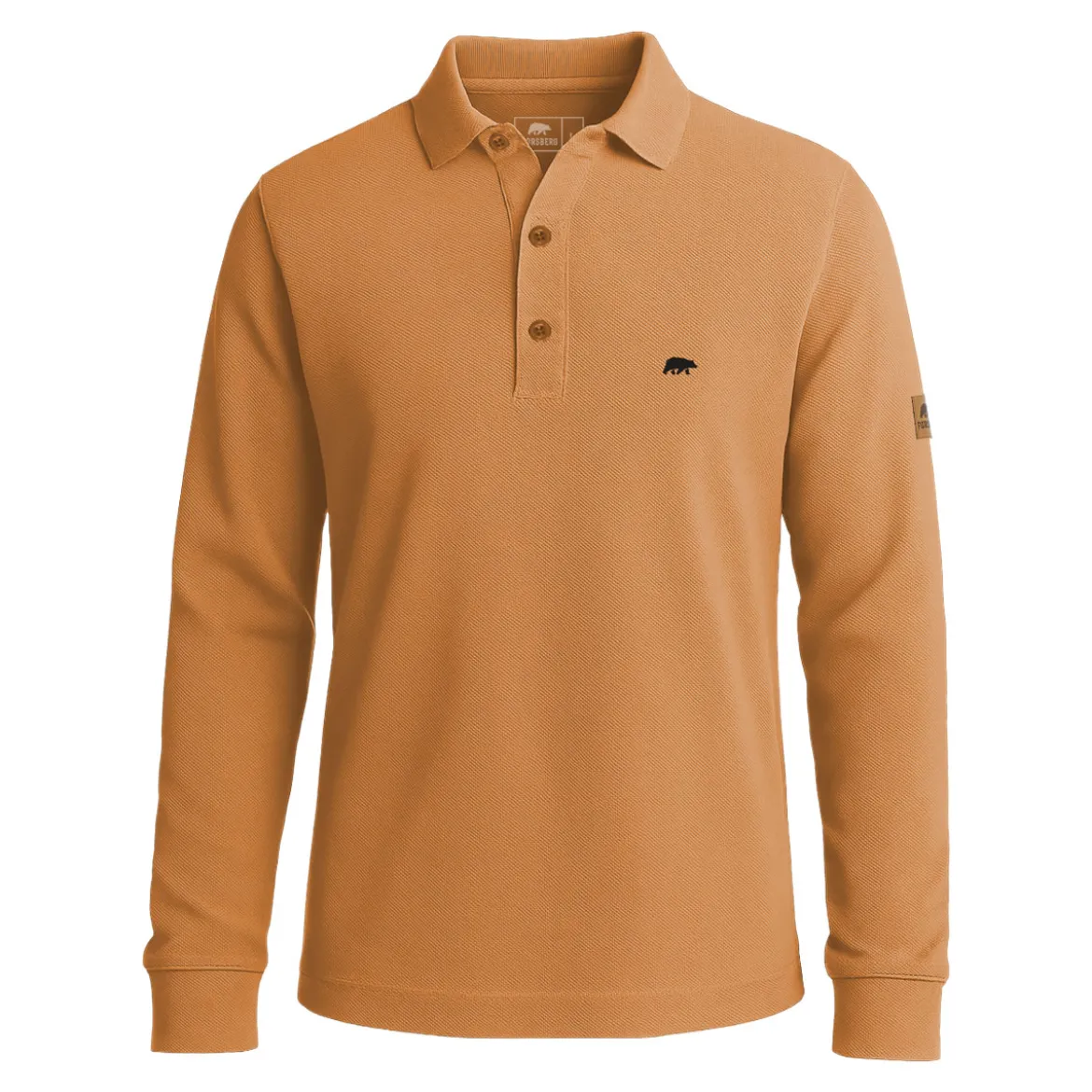 FORSBERG Langarm Poloshirt aus Baumwolle