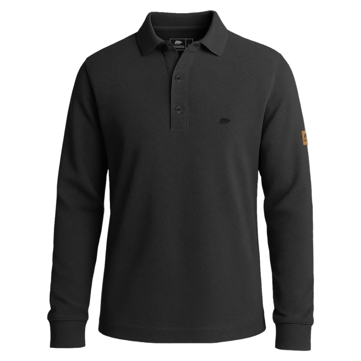 FORSBERG Langarm Poloshirt aus Baumwolle