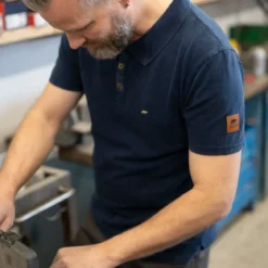 FORSBERG Poloshirt im Denim-Look