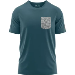 FORSBERG T-Shirt mit Brusttasche im polygonen Design