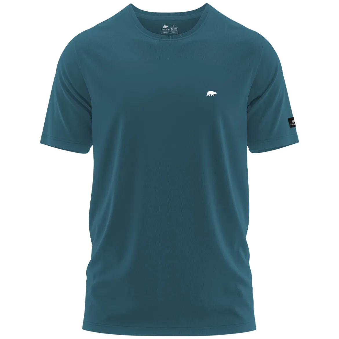 FORSBERG T-Shirt mit kleinem Gummi-Patch