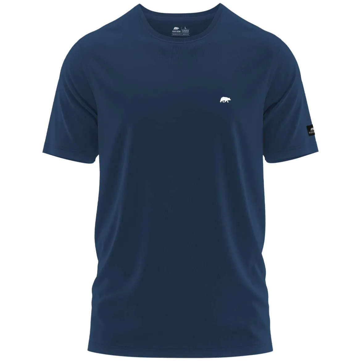 FORSBERG T-Shirt mit kleinem Gummi-Patch