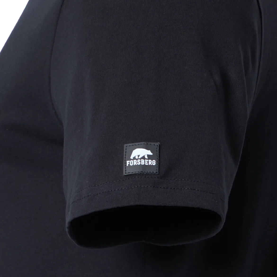 FORSBERG T-Shirt mit Polygonraster-Logo