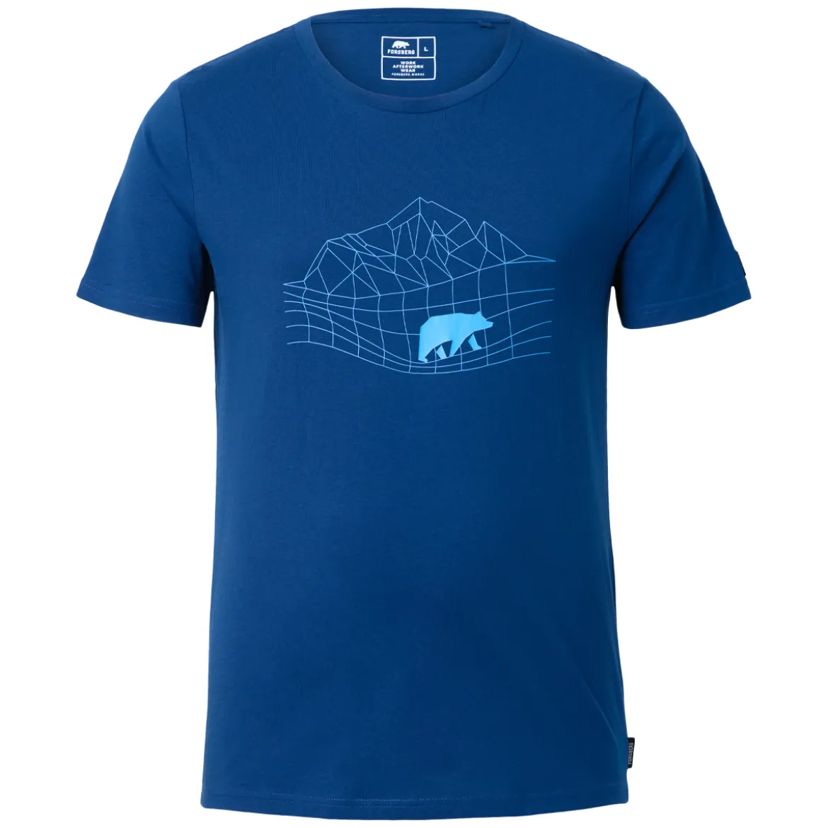FORSBERG T-Shirt mit Polygonraster-Logo