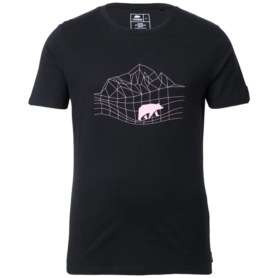 FORSBERG T-Shirt mit Polygonraster-Logo