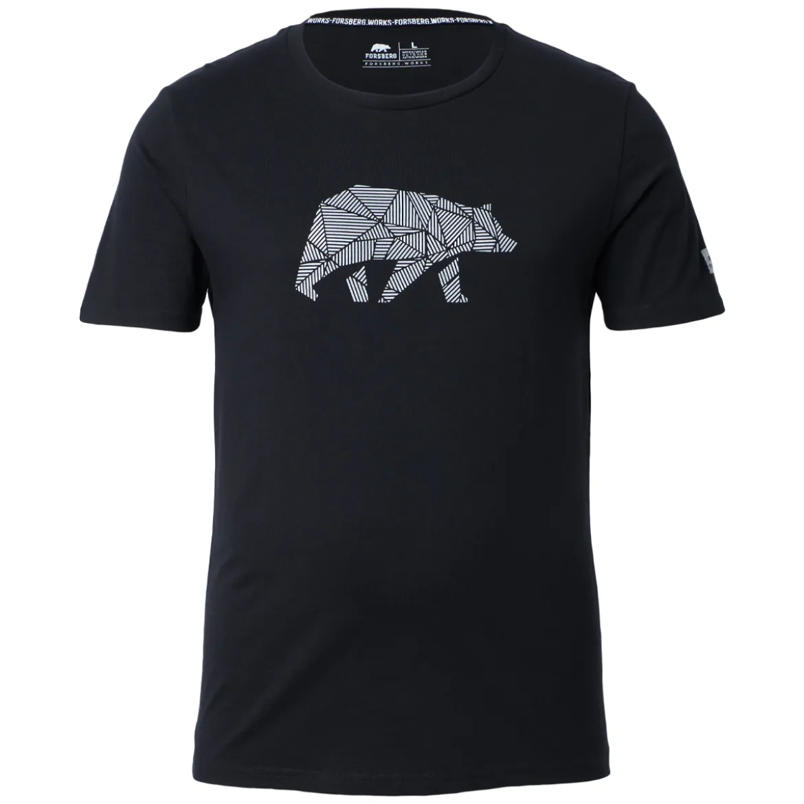 FORSBERG T-Shirt mit reflektierendem Brustlogo