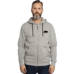 FORSBERG Zip-Hoodie mit Frottee Logo