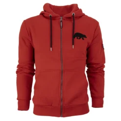 FORSBERG Zip-Hoodie mit Frottee Logo