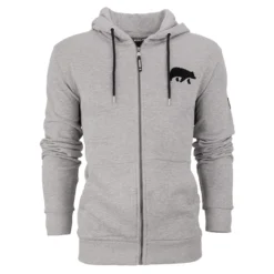 FORSBERG Zip-Hoodie mit Frottee Logo