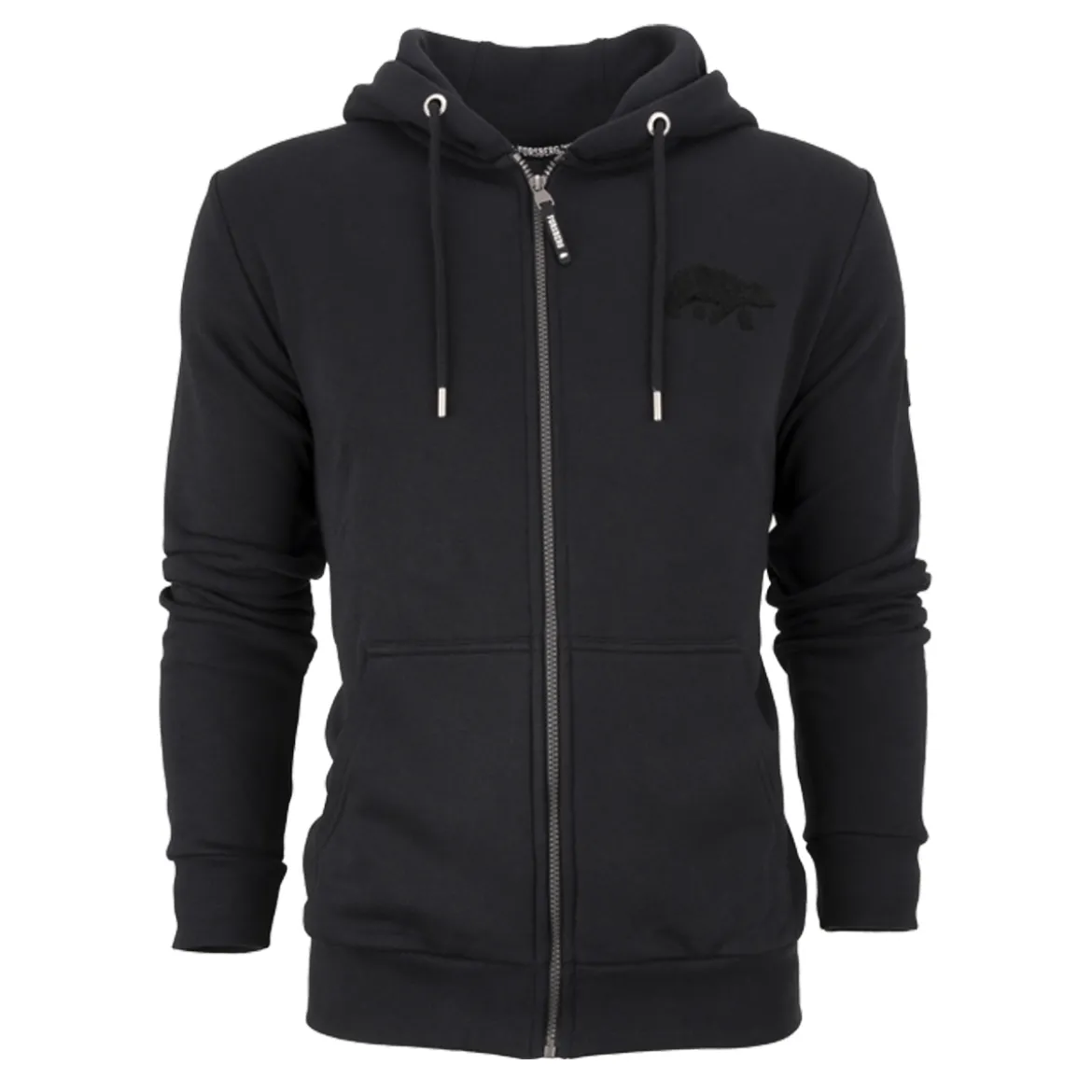 FORSBERG Zip-Hoodie mit Frottee Logo