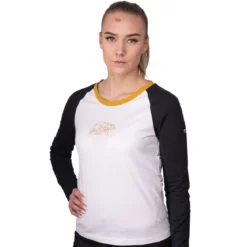 FORSBERG zweifarbiges Longsleeve mit Brustlogo Damen