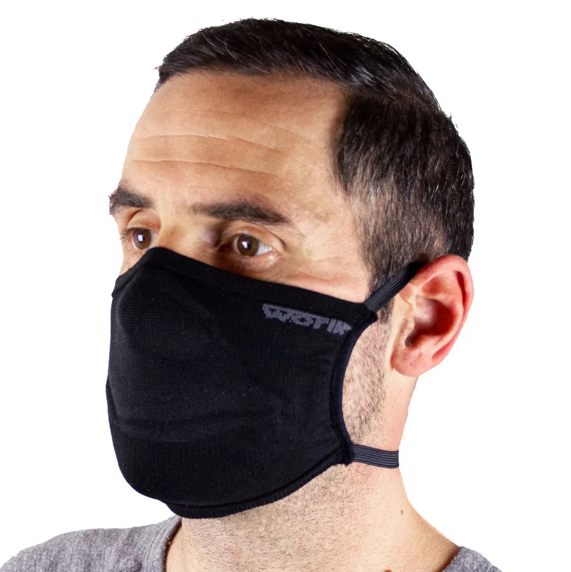 Standard elastische Stoffmaske mit wasserabweisender und antibakterieller Ausstattung